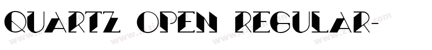 Quartz Open Regular字体转换